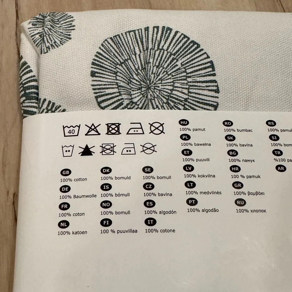 NWT IKEA Tradpalm Cotton Pillow Cover